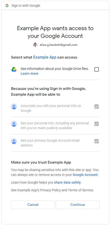 Don't mind if I do, Example App.